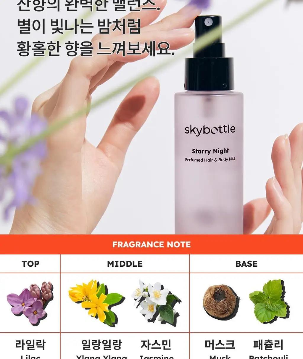 [아이돌 PICK] 스카이보틀 퍼퓸 헤어&바디미스트 100ml 5종 상세페이지 16